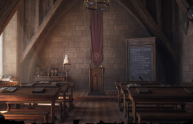 【正版】3ds Max+UE4影視游戲CG場景《魔幻教室》全流程制作教學【育碧專場】