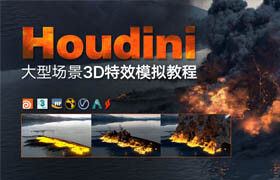 【正版】Houdini大型場景3D特效模擬教程【多案例實戰】