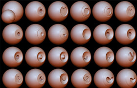 Artstation - Sculpted Eyes Pack 1 - zb 筆刷