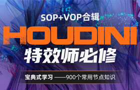 【大師】【正版】Houdini特效師必修課《SOP+VOP》900個常用節點講解【寶典式】