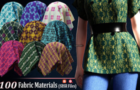 Arstation - 100 Fabric Materials [SBSAR] Vol 01 - 材質(zhì)貼圖