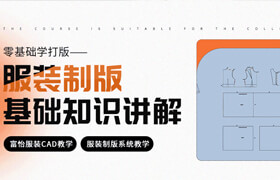 【正版】【大師】零基礎(chǔ)學(xué)打版-服裝制版基礎(chǔ)知識講解【服裝CAD打版】