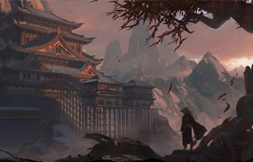 【正版】【大師】Blender+C4D《云山亂》古風(fēng)場景概念設(shè)計全流程