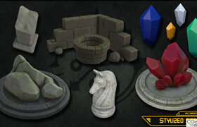 Artstation - (AIG) Alchemic Iron Games - Stylized Stone - 材質