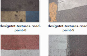 designtnt路面噴漆，路面圖案貼圖紋理合集