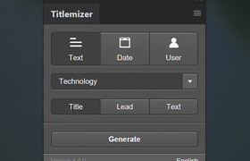 Titlemizer Photoshop Plugin - Ps隨機文本生成工具