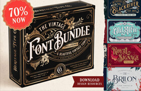 Heritage Type Co. Vintage Font Bundle [Tobias Saul Vintage Font Bundle] - 字體