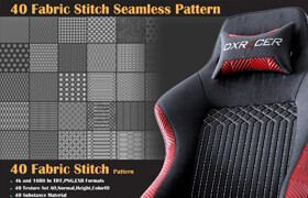 Artstation - 40 Fabric Stitch Seamless Pattern - VOL 07 - Milad Kambari - 材質貼圖