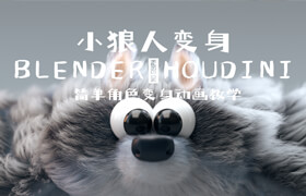 【正版】小狼人變身blender+houdini簡單角色變身動畫教學