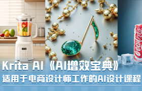 【正版】【大師】Krita AI《AI增效寶典》專為設計師研發的AI設計系統課程