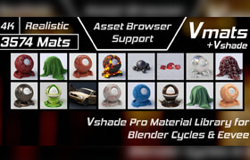 Vmats - 逼真且高質量的 Blender 材質庫