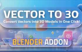 Vector to 3D - Blender