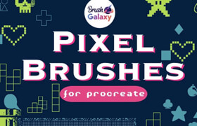 Brushgalaxy - Pixel Brush Pack Vol 2 For Procreate - 筆刷